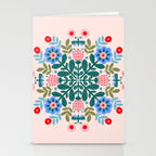 Scandinavian Folk Art Mandala  Stationery Card Gallery Image 2