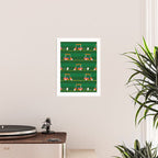 Retro Golf Cart Rides in Emerald Green & Orange Poster Gallery Image 2