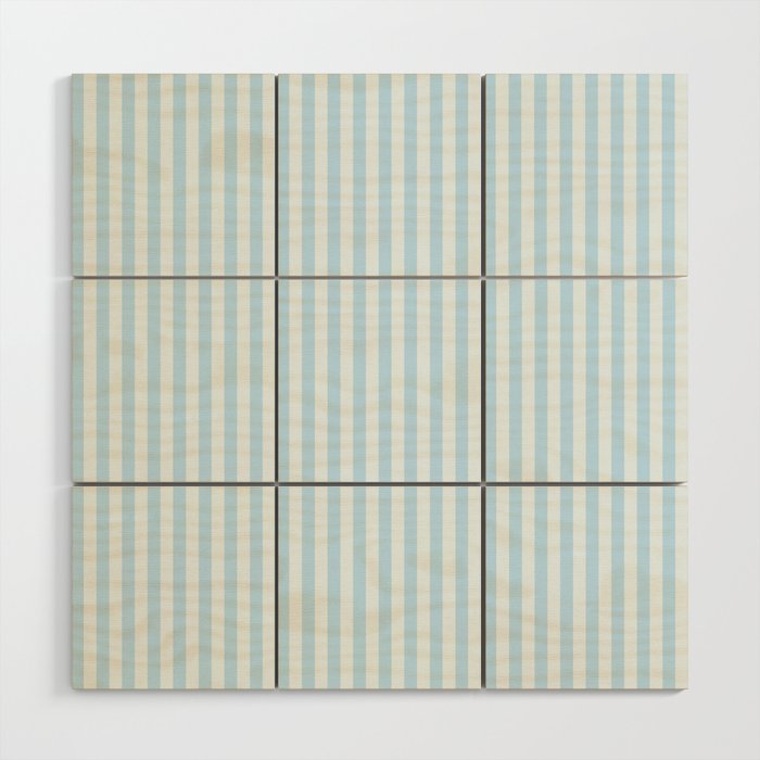 Baby Blue Stripes Wood Wall Art Gallery Image 1