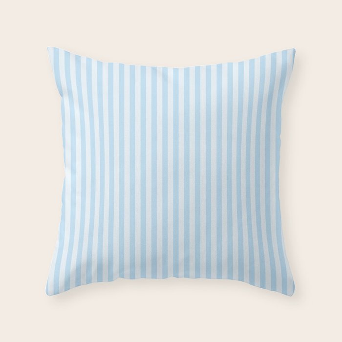 Baby Blue Stripes Throw Pillow Gallery Image 6
