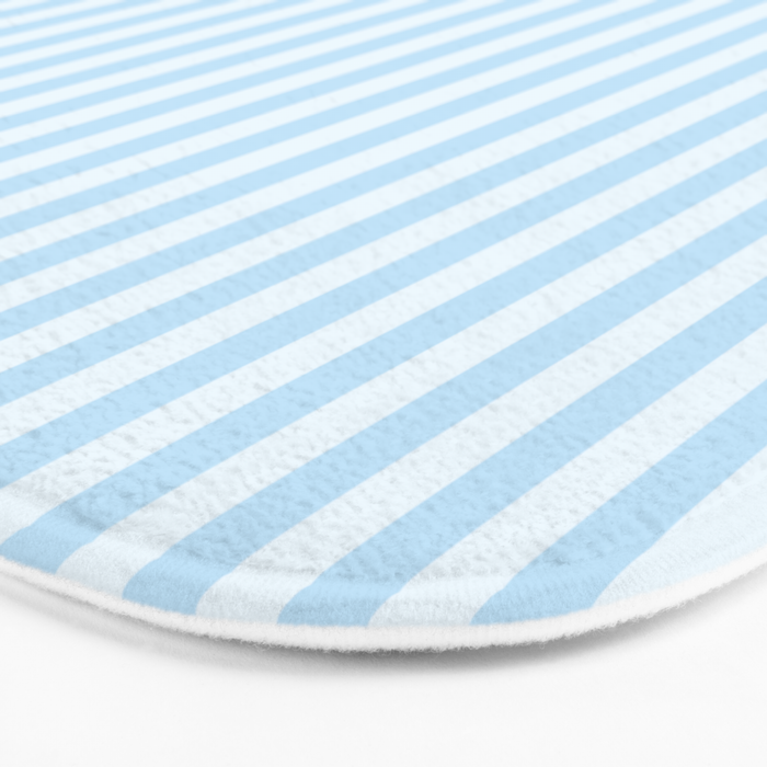 Baby Blue Stripes Bath Mat Gallery Image 3