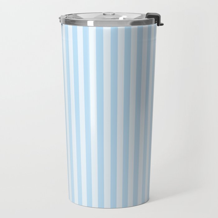 Baby Blue Stripes Travel Mug Gallery Image 2