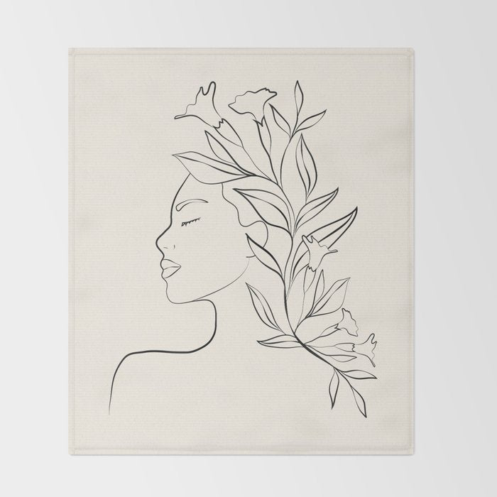 Blooming I Throw Blanket Gallery Image 2