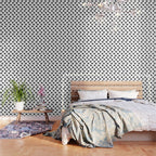 Black and white love heart doodle pattern Wallpaper Gallery Image 3