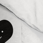 Black and white love heart doodle pattern Comforter Gallery Image 4