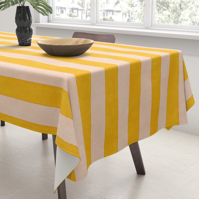 STRIPES 001 A - Goldenrod Tablecloth Gallery Image 3