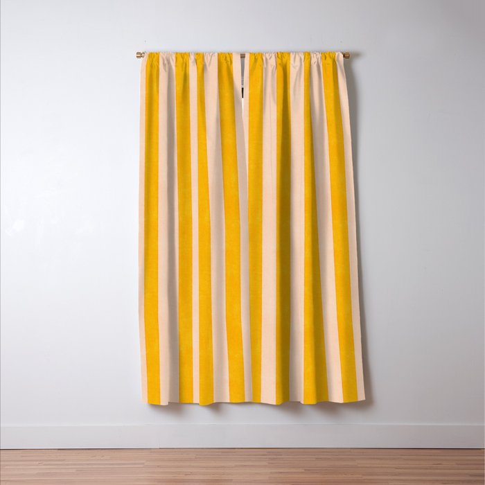 STRIPES 001 A - Goldenrod Window Curtain Gallery Image 3