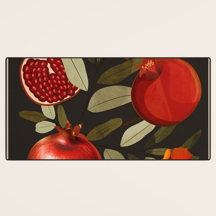 Pomegranate Botanical Art 2 Desk Mat Gallery Image 3