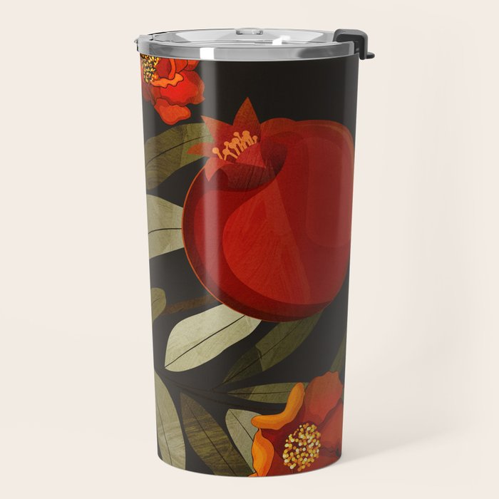 Pomegranate Botanical Art 2 Travel Mug Gallery Image 2