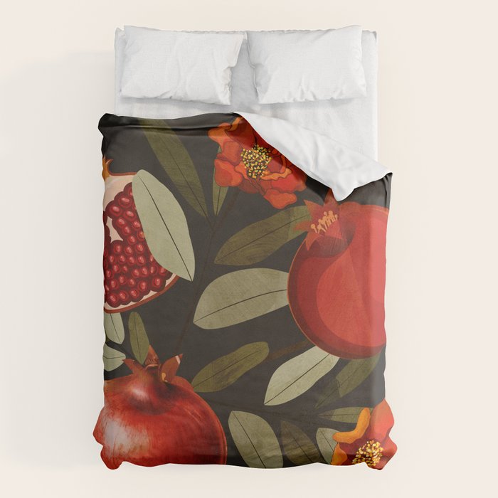 Pomegranate Botanical Art 2 Duvet Cover Gallery Image 6