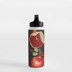 Pomegranate Botanical Art 2 Water Bottle Gallery Image 3
