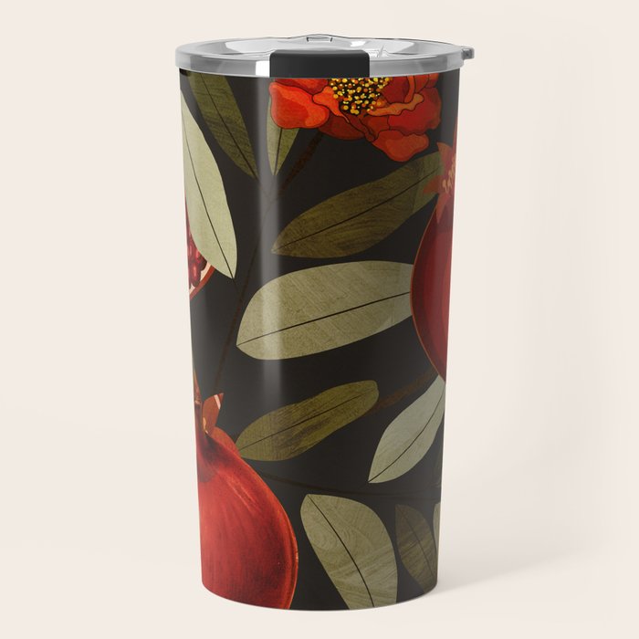 Pomegranate Botanical Art 2 Travel Mug Gallery Image 1