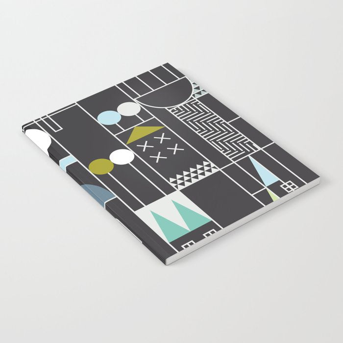 City life blocks moonless night Notebook Gallery Image 1