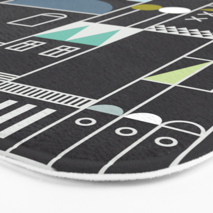 City life blocks moonless night Bath Mat Gallery Image 3