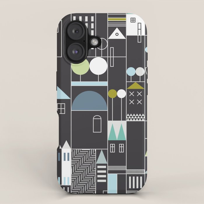 City life blocks moonless night iPhone Case Gallery Image 1