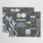 City life blocks moonless night Placemat Gallery Image 1