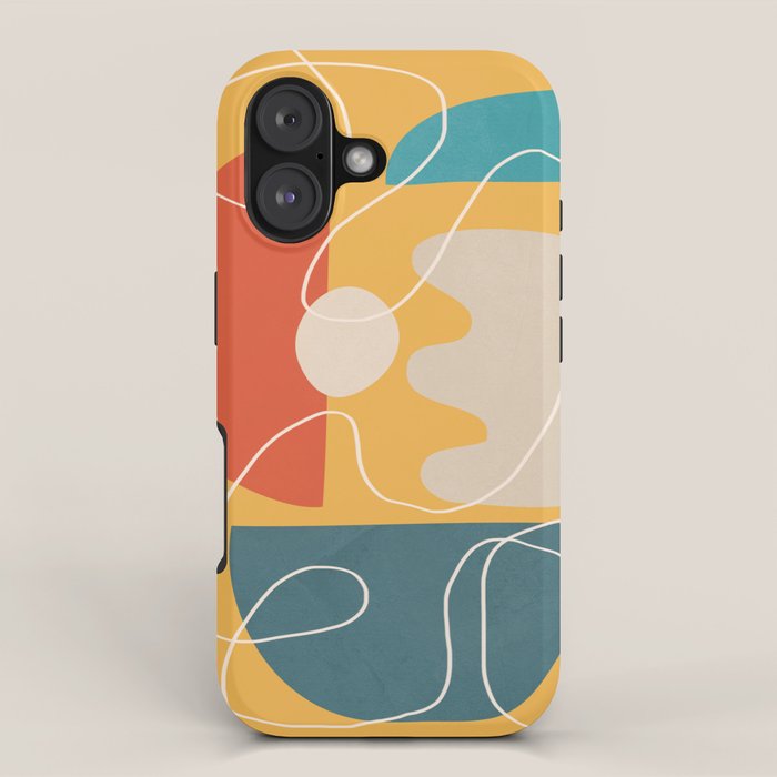 Minimal Colorful Abstract Shapes 7 iPhone Case Gallery Image 1