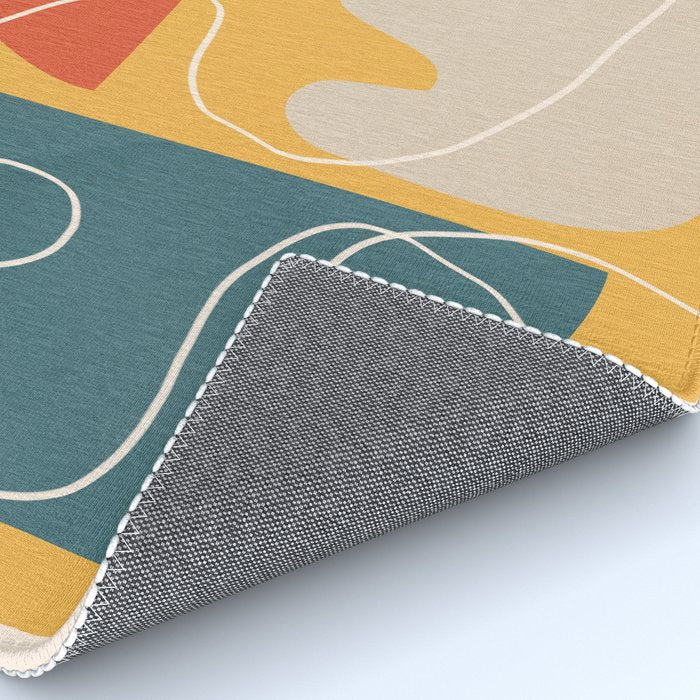 Minimal Colorful Abstract Shapes 7 Rug Gallery Image 4