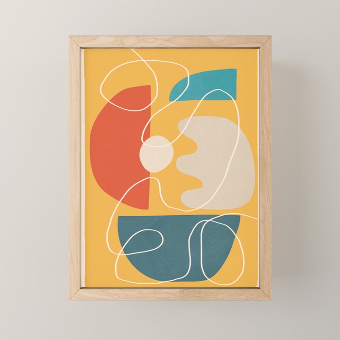 Minimal Colorful Abstract Shapes 7 Mini Art Print Gallery Image 1