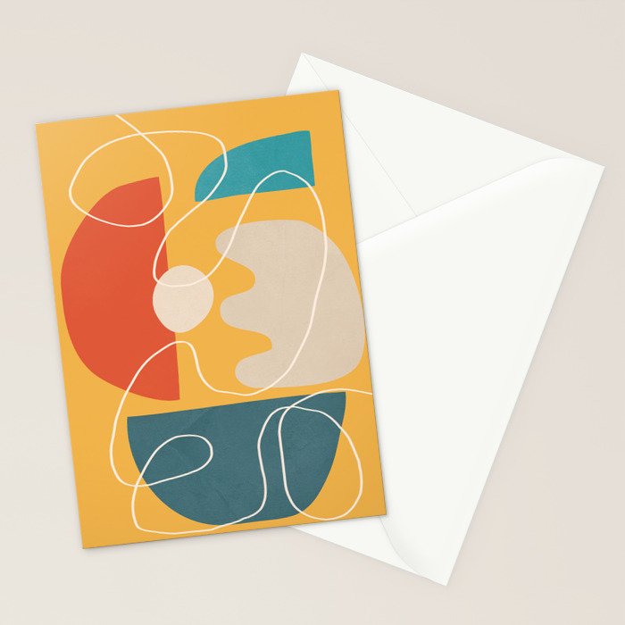 Minimal Colorful Abstract Shapes 7 Stationery Card Gallery Image 2