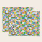 Colorful back to school mosaic pattern Placemat Gallery Image 1
