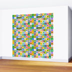 Colorful back to school mosaic pattern Wall Mural Gallery Image 2