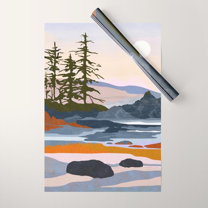 valley moon Wrapping Paper Gallery Image 1