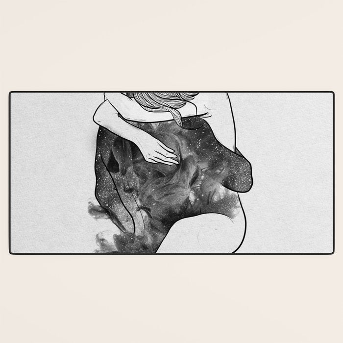 I find peace in your hug (E). Desk Mat Gallery Image 3