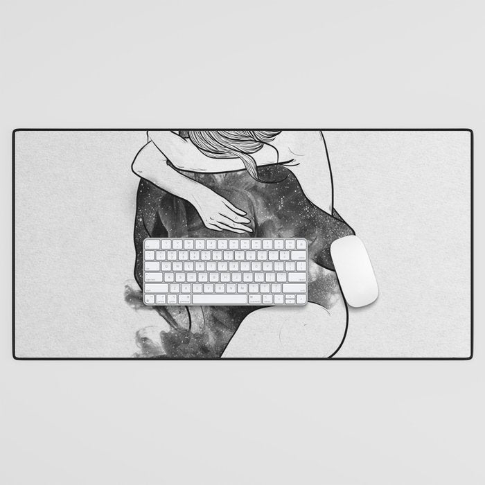 I find peace in your hug (E). Desk Mat Gallery Image 1