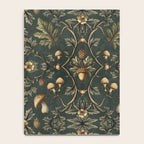 William Morris Style Forest Tales Cabincore Pattern Green Notebook Gallery Image 4
