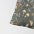 William Morris Style Forest Tales Cabincore Pattern Green Pillow Sham Gallery Image 4