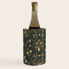 William Morris Style Forest Tales Cabincore Pattern Green Wine Chiller Gallery Image 3