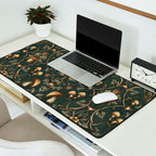 William Morris Style Forest Tales Cabincore Pattern Green Desk Mat Gallery Image 2