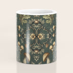 William Morris Style Forest Tales Cabincore Pattern Green Coffee Mug Gallery Image 4