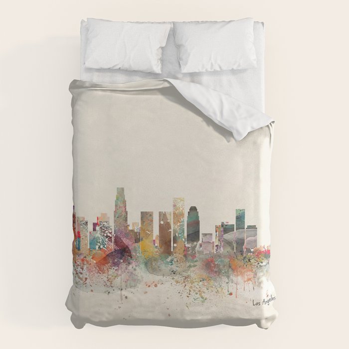 los angeles skyline Duvet Cover Gallery Image 6