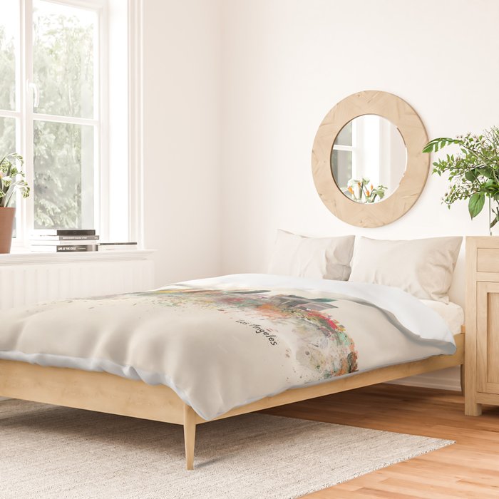 los angeles skyline Duvet Cover Gallery Image 2