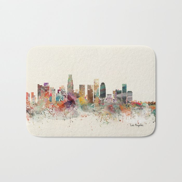 los angeles skyline Bath Mat Gallery Image 1