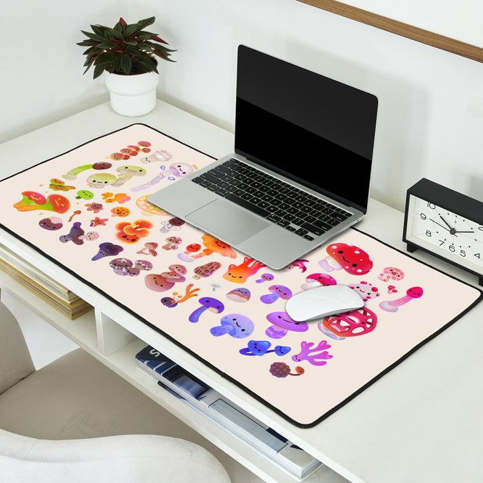 mushroom - light Desk Mat Gallery Image 2