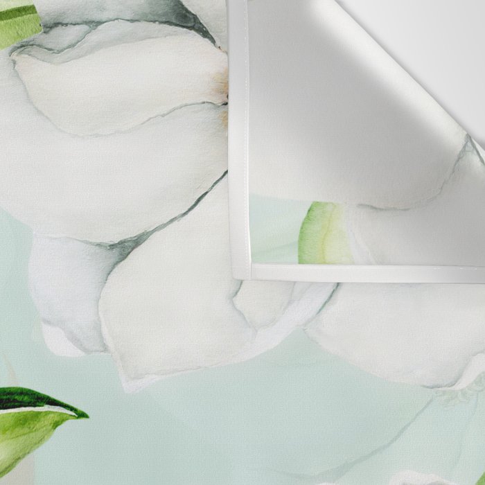 Hygge Magnolia Watercolor Pastel Flowers Wall Tapestry Gallery Image 3