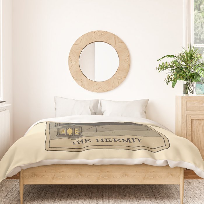 The Hermit - Cats Tarot Duvet Cover Gallery Image 3