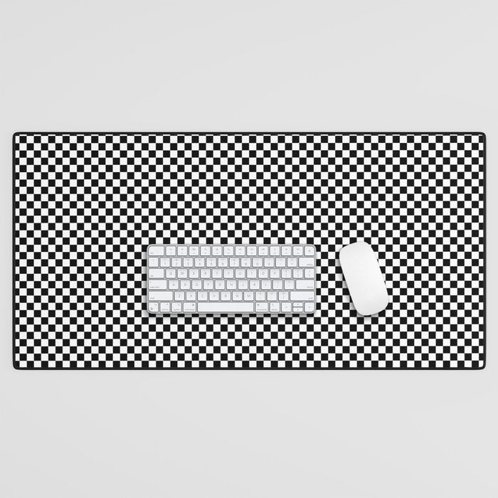Check VIII - Black â Checkerboard Print Desk Mat Gallery Image 1