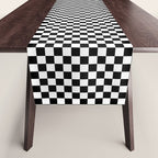 Check VIII - Black â Checkerboard Print Table Runner Gallery Image 1