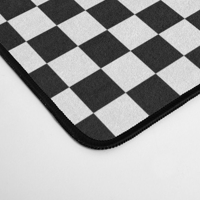 Check VIII - Black â Checkerboard Print Desk Mat Gallery Image 4