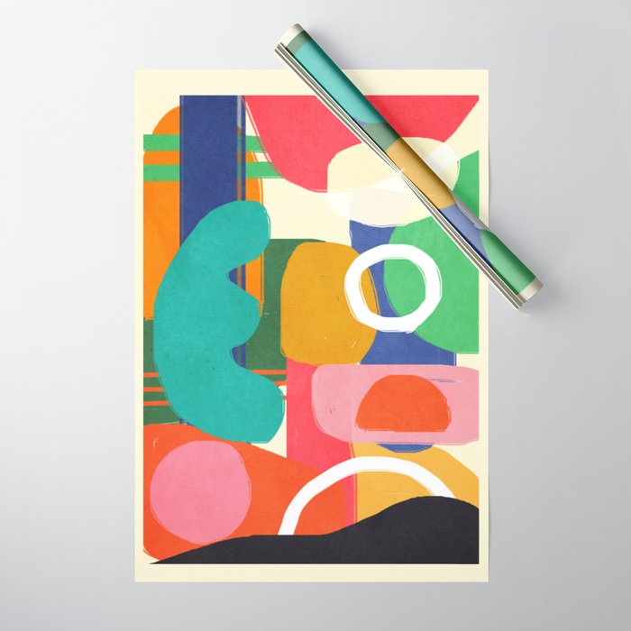 Modern Abstract Shape 02 Wrapping Paper Gallery Image 1