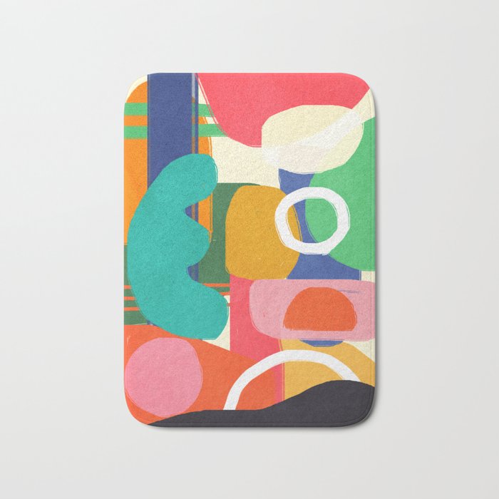 Modern Abstract Shape 02 Bath Mat Gallery Image 1