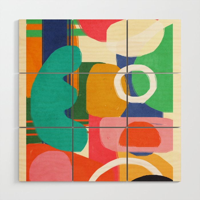 Modern Abstract Shape 02 Wood Wall Art Gallery Image 1