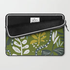 Cozy collection: mix and match happy florals Green leaves love Laptop Sleeve Gallery Image 2