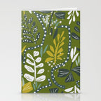 Cozy collection: mix and match happy florals Green leaves love Stationery Card Gallery Image 2