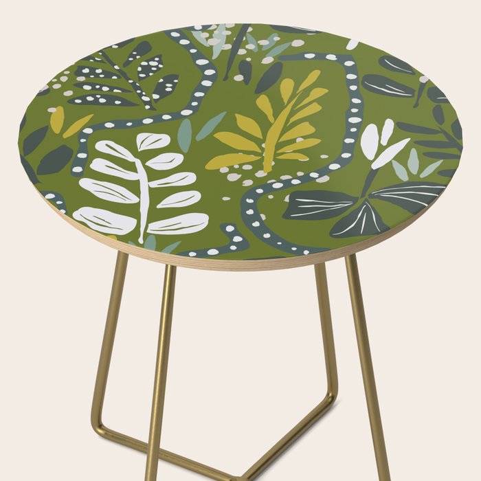 Cozy collection: mix and match happy florals Green leaves love Side Table Gallery Image 2