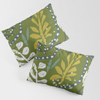 Cozy collection: mix and match happy florals Green leaves love Pillow Sham Gallery Image 3